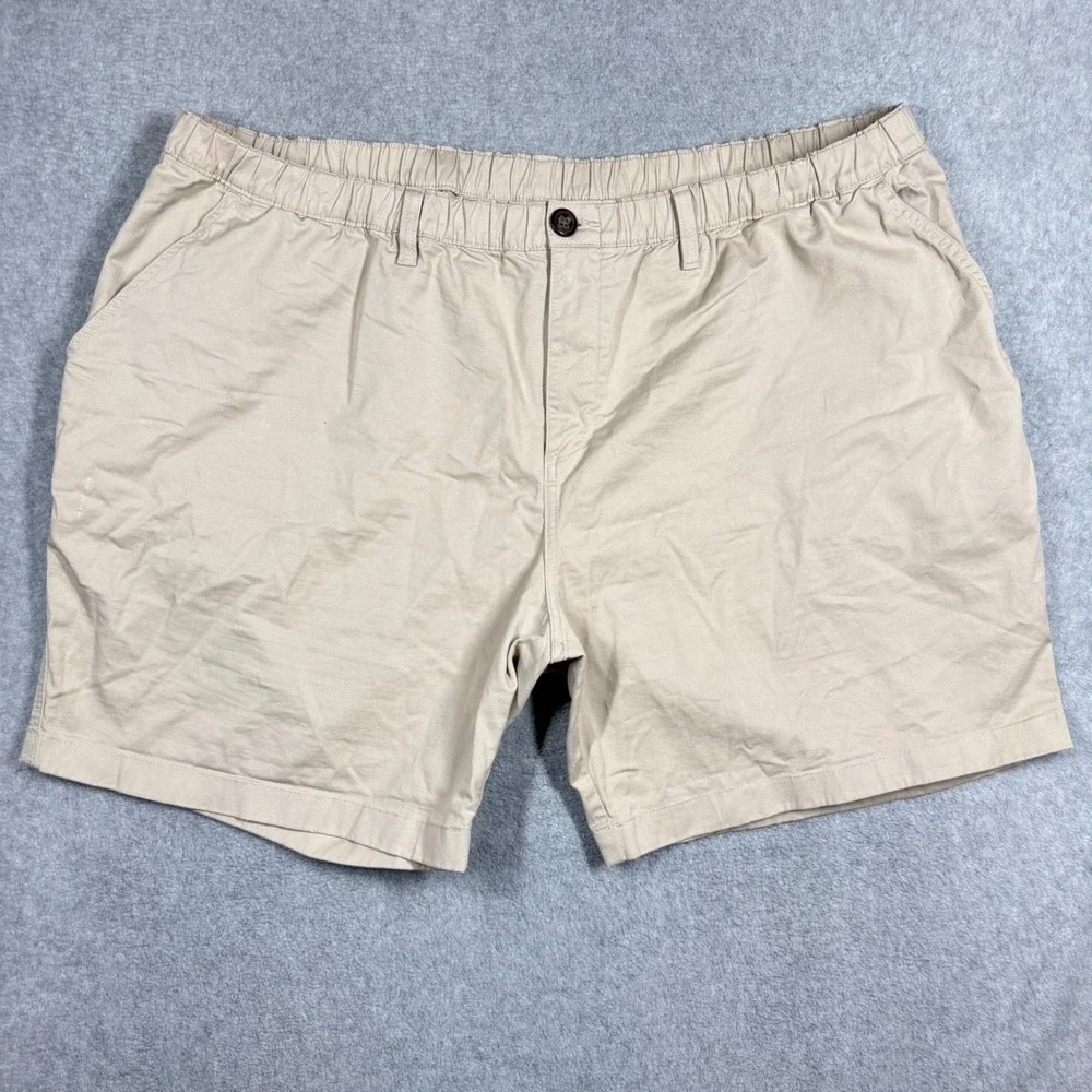 Chubbies 7 Originals Mens XXXL Khaki Tan Stretch Elastic Waist Chino Shorts